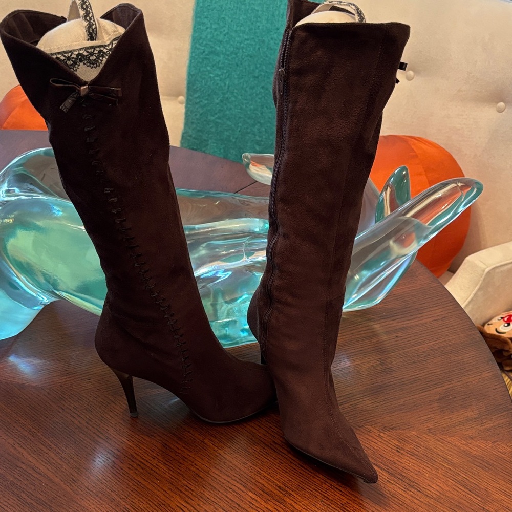 Jessica Simpson Chocolate Heeled Boots